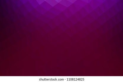 Dark Purple vector polygon abstract background. Creative illustration in halftone style with gradient. A completely new template for your business design.