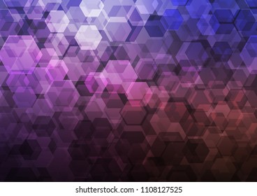 Dark Purple vector polygon abstract template. A sample with polygonal shapes. A completely new template for your business design.