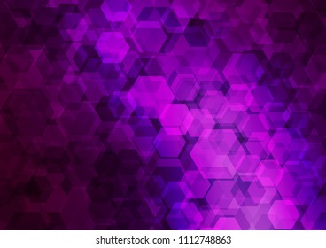 Dark Purple vector polygon abstract template. Colorful illustration in abstract style with gradient. The completely new template can be used for your brand book.