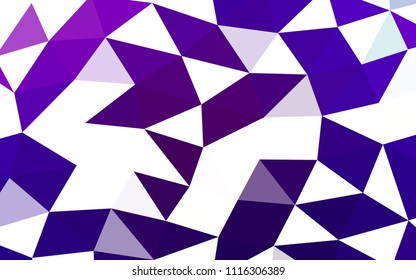 Dark Purple vector polygon abstract polygon abstract. Creative illustration in halftone style with gradient. Triangular pattern for your business design.