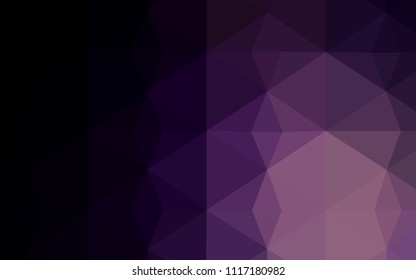 Dark Purple vector polygon abstract background. Colorful abstract illustration with triangles. Triangular pattern for your business design.