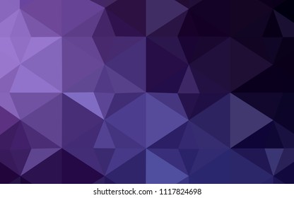Dark Purple vector polygon abstract layout. A completely new color illustration in a polygonal style. Triangular pattern for your business design.