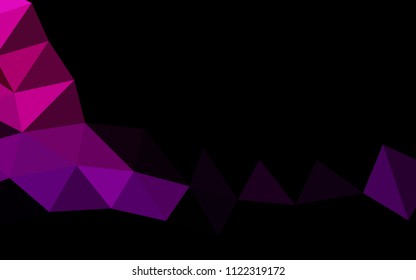 Dark Purple vector polygon abstract polygon abstract. Modern geometrical abstract illustration with gradient. Brand new style for your business design.