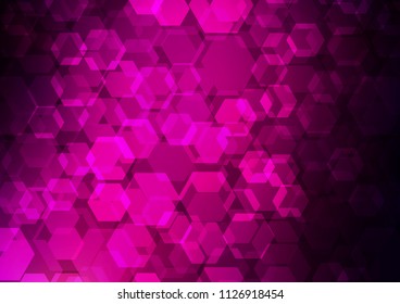 Dark Purple vector polygon abstract template. Colorful abstract illustration with gradient. The polygonal design can be used for your web site.