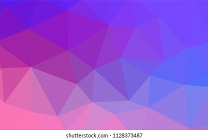 Dark Purple vector polygon abstract backdrop. A completely new color illustration in a polygonal style. Polygonal design for your web site.