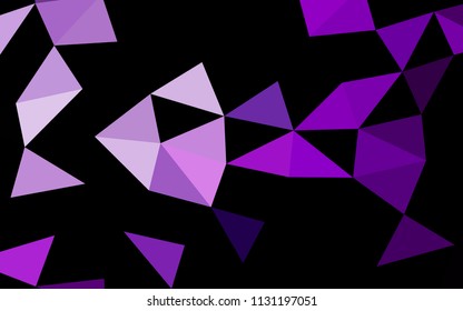 Dark Purple vector polygon abstract polygon abstract. Colorful abstract illustration with gradient. Brand new style for your business design.