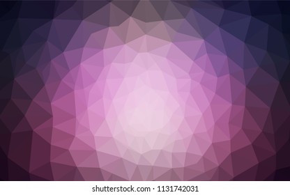 Dark Purple vector polygon abstract background. Triangular geometric sample with gradient.  Textured pattern for your backgrounds.