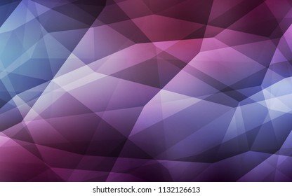Dark Purple vector polygon abstract layout. Creative geometric illustration in Origami style with gradient. Brand new design for your business.