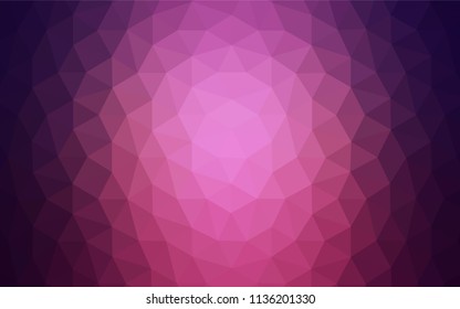 Dark Purple vector polygon abstract layout. Colorful illustration in abstract style with triangles. Textured pattern for your backgrounds.