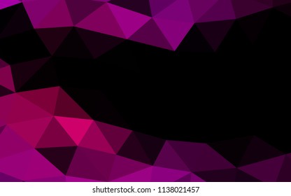 Dark Purple vector polygon abstract polygon abstract. A sample with polygonal shapes. The completely new template can be used for your brand book.