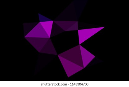 Dark Purple vector polygon abstract backdrop. Colorful abstract illustration with gradient. The completely new template can be used for your brand book.