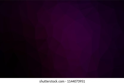 Dark Purple vector polygon abstract layout. Colorful abstract illustration with gradient. The textured pattern can be used for background.