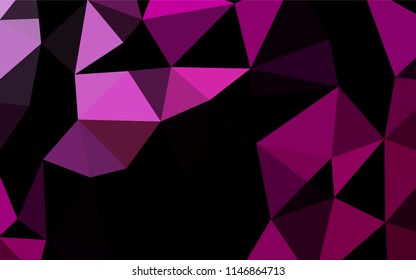 Dark Purple vector polygon abstract layout. Brand new colored illustration in blurry style with gradient. A new texture for your design.