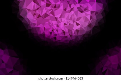 Dark Purple vector polygon abstract background. An elegant bright illustration with gradient. The polygonal design can be used for your web site.