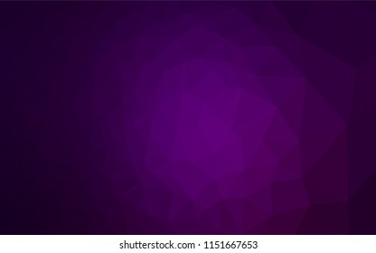Dark Purple vector polygon abstract layout. Creative illustration in halftone style with gradient. Brand new style for your business design.