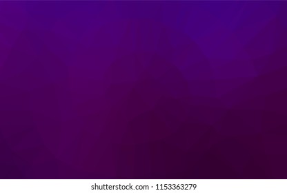 Dark Purple vector polygon abstract backdrop. Geometric illustration in Origami style with gradient.  A completely new template for your business design.