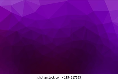 Dark Purple vector polygon abstract background. Geometric illustration in Origami style with gradient.  The textured pattern can be used for background.