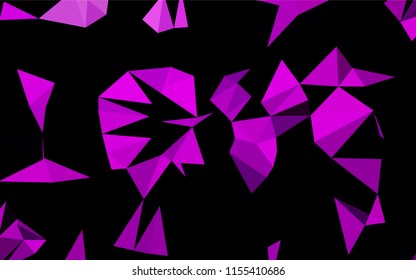 Dark Purple vector polygon abstract background. Creative illustration in halftone style with gradient. The polygonal design can be used for your web site.