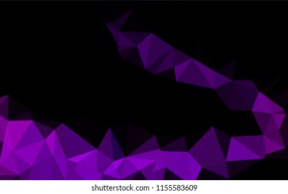 Dark Purple vector polygon abstract background. Modern geometrical abstract illustration with gradient. The best triangular design for your business.