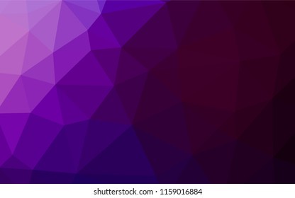 Dark Purple vector polygon abstract backdrop. Modern geometrical abstract illustration with gradient. The elegant pattern can be used as part of a brand book.