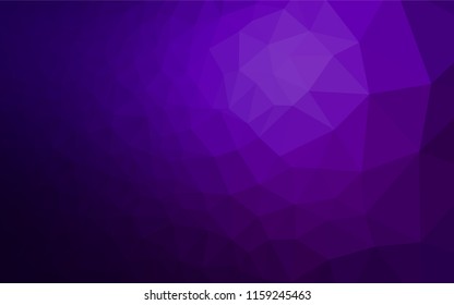 Dark Purple vector polygon abstract backdrop. Modern geometrical abstract illustration with gradient. A completely new design for your business.