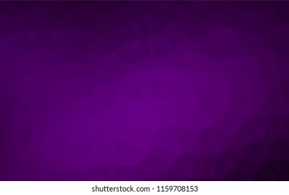 Dark Purple vector polygon abstract background. Creative geometric illustration in Origami style with gradient. A completely new template for your business design.
