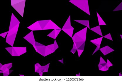Dark Purple vector polygon abstract background. A vague abstract illustration with gradient. Triangular pattern for your business design.