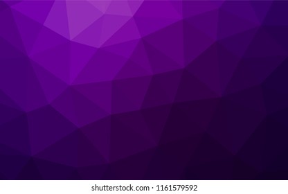 Dark Purple vector polygon abstract backdrop. Modern geometrical abstract illustration with gradient. Brand new design for your business.