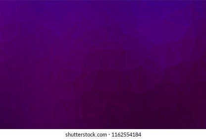 Dark Purple vector polygon abstract layout. Colorful abstract illustration with gradient. Triangular pattern for your business design.