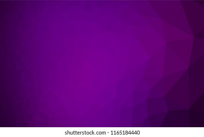 Dark Purple vector polygon abstract background. Glitter abstract illustration with an elegant design. Brand new style for your business design.