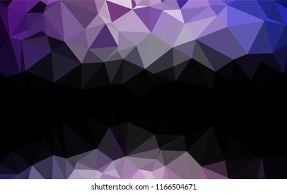 Dark Purple vector polygon abstract backdrop. Modern geometrical abstract illustration with gradient. Brand new design for your business.