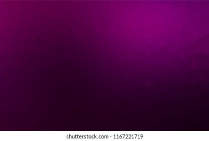 Dark Purple vector polygon abstract backdrop. Glitter abstract illustration with an elegant design. The polygonal design can be used for your web site.