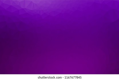 Dark Purple vector polygon abstract background. Shining illustration, which consist of triangles. A completely new design for your business.