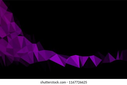 Dark Purple vector polygon abstract layout. A sample with polygonal shapes. Triangular pattern for your business design.