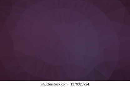 Dark Purple vector polygon abstract backdrop. Glitter abstract illustration with an elegant design. Triangular pattern for your business design.