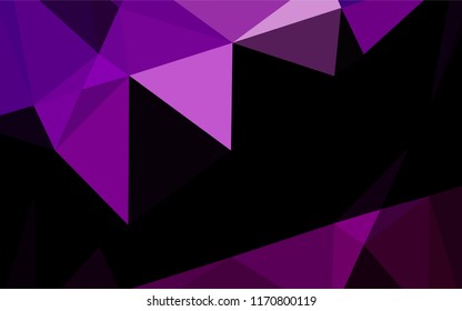Dark Purple vector polygon abstract layout. An elegant bright illustration with gradient. The polygonal design can be used for your web site.