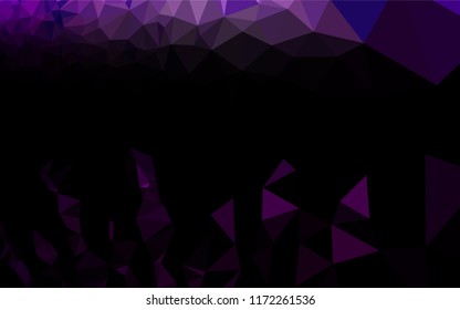 Dark Purple vector polygon abstract layout. Creative geometric illustration in Origami style with gradient. The completely new template can be used for your brand book.