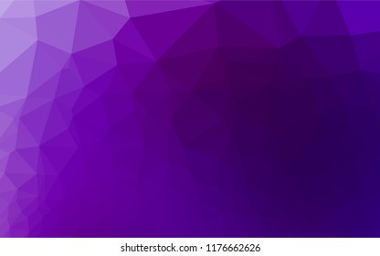 Dark Purple vector polygon abstract backdrop. A completely new color illustration in a vague style. Brand new design for your business.