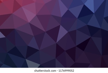 Dark Purple vector polygon abstract backdrop. A completely new color illustration in a polygonal style. Pattern for a brand book's backdrop.