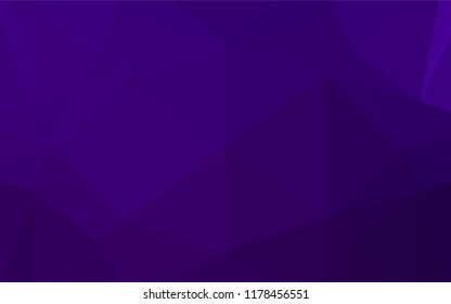 Dark Purple vector polygon abstract background. Modern geometrical abstract illustration with gradient. Triangular pattern for your business design.