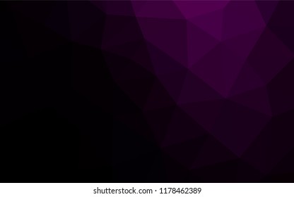 Dark Purple vector polygon abstract background. A sample with polygonal shapes. The elegant pattern can be used as part of a brand book.