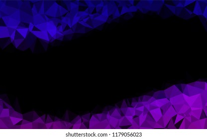 Dark Purple vector polygon abstract background. Geometric illustration in Origami style with gradient.  The textured pattern can be used for background.