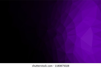 Dark Purple vector polygon abstract layout. A vague abstract illustration with gradient. A completely new template for your business design.