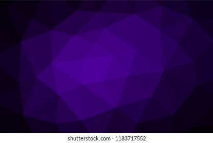 Dark Purple vector polygon abstract backdrop. A sample with polygonal shapes. The polygonal design can be used for your web site.