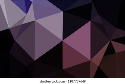 Dark Purple vector polygon abstract layout. Modern geometrical abstract illustration with gradient. The best triangular design for your business.