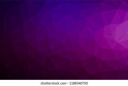 Dark Purple vector polygon abstract background. Creative geometric illustration in Origami style with gradient. The template can be used as a background for cell phones.