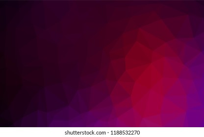 Dark Purple vector polygon abstract layout. Creative illustration in halftone style with gradient. The completely new template can be used for your brand book.