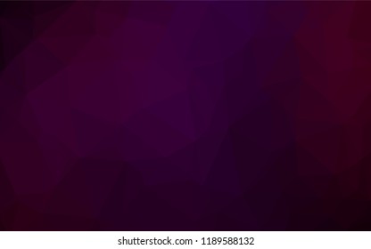 Dark Purple vector polygon abstract layout. Creative illustration in halftone style with gradient. The best triangular design for your business.