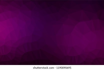 Dark Purple vector polygon abstract layout. Glitter abstract illustration with an elegant design. Brand new style for your business design.