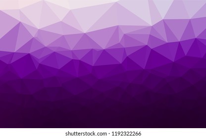 Dark Purple vector polygon abstract backdrop. A vague abstract illustration with gradient. A completely new design for your business.